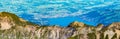 Panoramic View, top of Mount Schilthorn Royalty Free Stock Photo