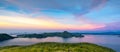 Panoramic View From the Top of Padar Island at Sunset Royalty Free Stock Photo