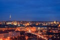 Panoramic view from the top of the rooftops of Prague Royalty Free Stock Photo