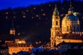 Panoramic view from the top of the rooftops of Prague Royalty Free Stock Photo