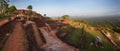 Panoramic view from the top of Sigiriya rock at sunset, Srilanka, Asia Royalty Free Stock Photo