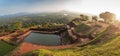 Panoramic view from the top of Sigiriya rock at sunset, Srilanka, Asia Royalty Free Stock Photo