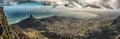Panoramic view from top of Table mountain in Cape Town Royalty Free Stock Photo