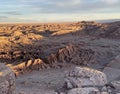 Panoramic view from the top of the Valley of the Moon (Valle de la Luna) .