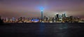 Panoramic view of the Toronto city skyline at night