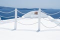 Panoramic View Toward The Aegean Sea From Oia, Santorini Royalty Free Stock Photo