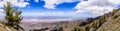 Panoramic view towards Badwater Basin from the trail to Telescope Peak, Death Valley National Park, California Royalty Free Stock Photo