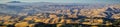 Panoramic view towards Mount Diablo at sunset from the summit of Mission Peak