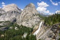 Panoramic view towards Nevada Fall and Liberty Cap, Yosemite National Park, California Royalty Free Stock Photo