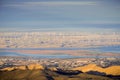 Panoramic view towards San Joaquin river, Pittsburg and Antioch from the summit of Mt Diablo Royalty Free Stock Photo