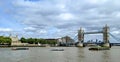 Panoramic view of the Tower bridge and the Towers of London