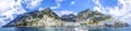 Panoramic view of the town of Amalfi on coast in Italy Royalty Free Stock Photo