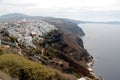 Panoramic view of the town of Fira, Santorini, Greece Royalty Free Stock Photo