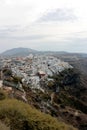 Panoramic view of the town of Fira, Santorini, Greece Royalty Free Stock Photo