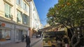 Panoramic view of town of Menton, France