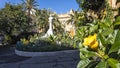 Panoramic view of town of Menton, France