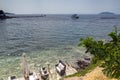 Panoramic view of town of Neos Marmaras at Sithonia peninsula, Chalkidiki, Greece