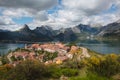 Panoramic view of the town of RiaÃÂ±o, Leon, Spain Royalty Free Stock Photo