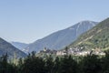 view of the town of torla in the aragonese pyrenees in spain Royalty Free Stock Photo