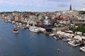 Panoramic view of the trading city Haugesund, Norway.