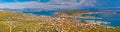 Panoramic view of Trogir from above