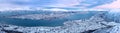 Panoramic view of Tromso city Norway at daytime in the winter Royalty Free Stock Photo