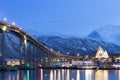 Panoramic view on Tromso, Norway, Tromso At Winter Time, Norway Royalty Free Stock Photo