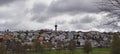 Panoramic view of Trondheim and Tyholttarnet, Norway Royalty Free Stock Photo