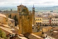 Panoramic view Trujillo. Scenic view from the castle. Caceres province. Spain