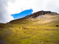 Panoramic view of Tunari trail, Bolivia Royalty Free Stock Photo