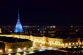Turin by night Royalty Free Stock Photo