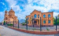 Panoramic view on Armenian Church of St Gregory Lusavorich the Illuminator in Dnipro, Ukraine