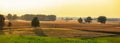 Farm landscape in rural Michigan under twilight Royalty Free Stock Photo