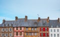 Panoramic view of typical French houses Bretagne