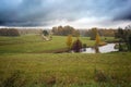 Fall landscape near Cesis town, Latvia Royalty Free Stock Photo