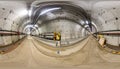 Panoramic View of Underground Metro Tunnel Construction Royalty Free Stock Photo