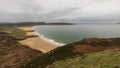 Panoramic view of unspoiled Portsalon beach