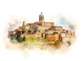 Panoramic view of Urbino city