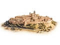 Panoramic view of Urbino city