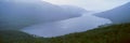 Panoramic view of Ushuaia, Tierra del Fuego National Park and Andes Mountains, Argentina Royalty Free Stock Photo