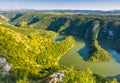 Panoramic view of Uvac river canyon in West Serbia