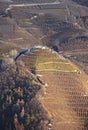 Panoramic view of the Val di Non (Trento, Trentino Alto Adige, Italy) near Cles Royalty Free Stock Photo