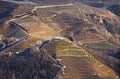 Panoramic view of the Val di Non (Trento, Trentino Alto Adige, Italy) at winter