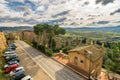 Panoramic view of Val dOrcia from Pienza, Italy Royalty Free Stock Photo