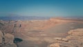 Panoramic view of the Valle de la Luna, Valley of the Moon, in the Atacama Desert, which resembles the surface of the Royalty Free Stock Photo