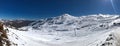 Panoramic view of valle nevado ski resort near Santiago de Chile