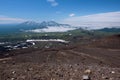 Panoramic view on the valley below Gorely Volcano Royalty Free Stock Photo