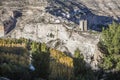 Panoramic view of the valley of the river Jucar during autumn, o