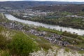 Panoramic view on the valley of the river Moselle Royalty Free Stock Photo