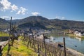 Panoramic view on the valley of the river Moselle Royalty Free Stock Photo